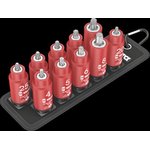 Seškantīgie uzgaļi Zyklop ar noturēšanas funkciju, 3/8" 11 p 11 pcs, Wera