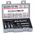 "Metal drill bit set HEX DIN 3126 HSS 1/4""" Ø2-8mm, Exact