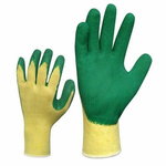 gloves, knitted gloves, rough latex, green 8
