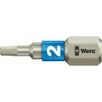 Antgalis 1/4`` 3840/1 TS, nerūdijantis plienas, HEX 2,0x25, Wera