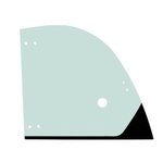 Door glass, upper, RH, tempered for KRAMER, CVA