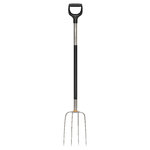 Ergonomic Compost Fork Grey, Fiskars