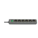 Eco-Line extension socket with switch 6-way silver grey 1,5m, Brennenstuhl