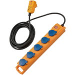 extension socket 5-way SL 554 D FI, IP54, H07RN-F 3G1,5, 5m, Brennenstuhl