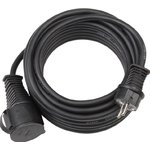 Extension cable for building site IP44 10m H07RN-F 3G1.5 black 10m, 230V, F3G1,5mm, Brennenstuhl