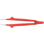Tweezers with protective insulation, straight, 13.5mm, KS Tools