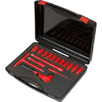 Insulated socket wrench set, 16 pcs, 1/2", KS Tools