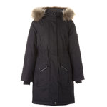 Winter jacket parka Mona 2 hooded children`s, dark grey 152, Huppa