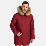 Winter jacket parka David 1 hooded, dark red S, Huppa