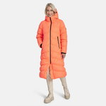Winter feather coat Naima hooded, orange S, Huppa