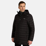Ziemas jaka/parka Jarno, ar kapuci, melna, L, Huppa