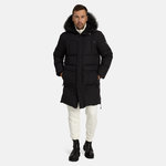 Ziemas parka/jaka Alaska, dūnu, ar kapuci, melna, L, Huppa