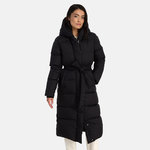 Winter feather coat Aida hooded, black M, Huppa