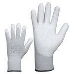 Gloves, antistatic nylon, ESD fingertips of PU 6