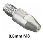 Contact tip CuCrZr silver-plated M8x30x10-0,8mm, Binzel