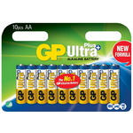 Baterijas AA/LR6, 1,5V, Ultra Plus Alkaline, 10 gab., GP
