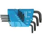 Cranked wrench key set 8 pcs TORX T9-T40 H 43 TX-88, Gedore