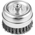 Cup brush knotted TBG Steel 100x25/M14 0,5mm, Pferd