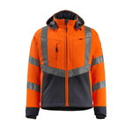 Hi-vis softshell jaka Blackpool, oranža/tumši zila, 2XL, Mascot