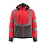 Blackpool SOFTSHELL jacket Hi-Vis red/dark anthracite XL, Mascot