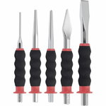 Chisel and punch set, CrMo, 5 pcs, KS Tools