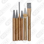 Kaltų komplektas, 6 vnt, plastikiniam dėkle, KS Tools