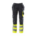 Pants with holster pockets 17531, hi-viz CL1, yellow/d.navy 82C46, Mascot