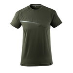 T-krekls Advanced, ar krūšu kabatu, tumši zaļš, 4XL, Mascot