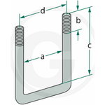 U-bolt M16X2 8,8, Granit