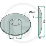 COULTER DISC 460mm x 4mm, Granit