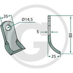 Y-blade MTL2 12020200, Granit