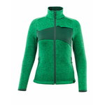 Knitted jumper with zipper Accelerate, women, green M, Mascot
