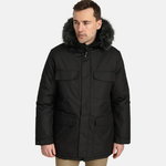 Winter jacket parka Aron 2 hooded, black 2XL, Huppa