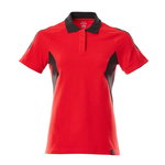 Polo Shirt Accelerate, Ladies fit, traffic red/black M, Mascot