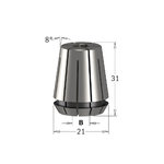 Precīzijas uzmava ER20 7mm, CMT