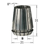 Precision collet ER20 9mm, CMT