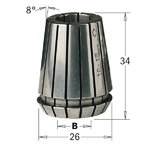 Precīzijas uzmava ER25 14mm, CMT