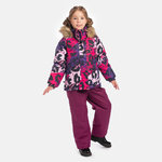 Winter parka Alondra hooded, children`s, pink 122, Huppa