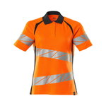 Polo Accelerate Safe ladies, hi-vis CL2 orange/dark blue M, Mascot