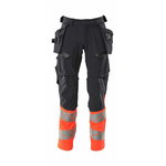 Trousers Accelerate 19131 hi-vis CL1 dark navy/red 82C46, Mascot
