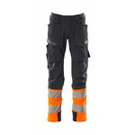 trousers 19179 stretch, hi-vis CL1, d. navy/orange 82C52, Mascot