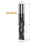 Spiral bit downcut DLCS chrome coating HWM Z2 RH 12,7x50,8/101,6 S=12,7, CMT