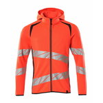 Hoodie with zipper, Accelerate Safe, CL2 red/navy S, Mascot