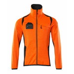Fleece jumper with zipper Accelerate Safe, orange/dark navy 2XL, Mascot