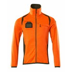 Fleece jumper with zipper Accelerate Safe, orange/moss green 2XL, Mascot