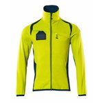 Fleece jumper with zipper Accelerate Safe, yellow/d.petroleu 2XL, Mascot
