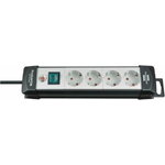 extension socket 4-way black/lightgrey 5m H05VV-F 3G1,5, Brennenstuhl