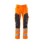 Trousers 19579 stretch zones, hi-vis CL2, orange/navy 82C46, Mascot