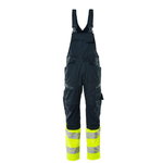 Hi-vis bib-trousers Accelerate Safe stretch zones CL1, yello 82C50, Mascot
