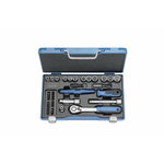 Padrun 3/8´´ komplekt, hex IN-IS-PH-PZ-TX-XZN, 40-osa, Gedore